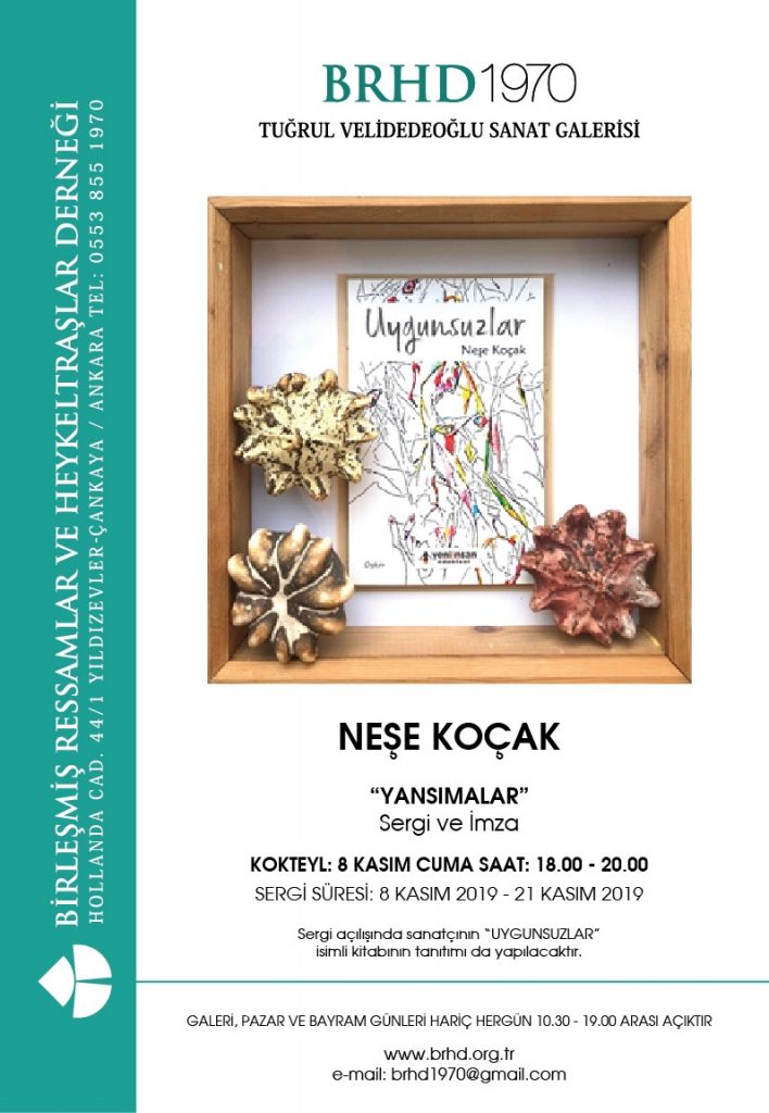 Neşe Koçak YANSIMALAR sergi afişi