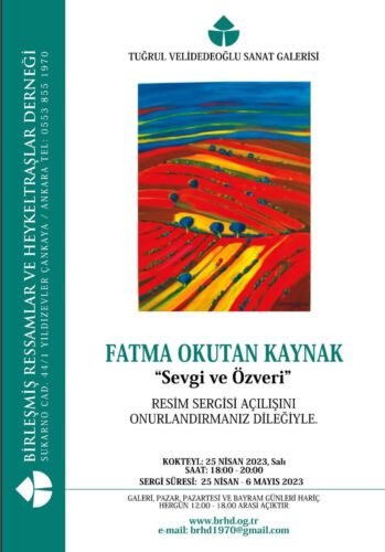 Fatma Okutan Kaynak “Sevgi ve Özveri” sergi afişi