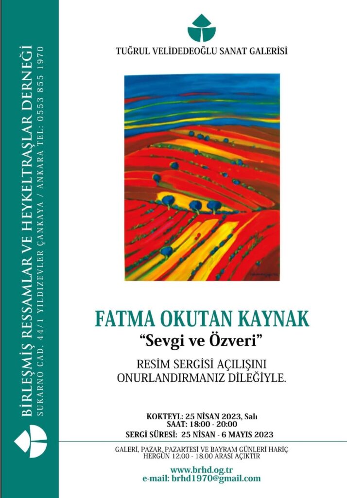 Fatma Okutan Kaynak “Sevgi ve Özveri” sergi afişi