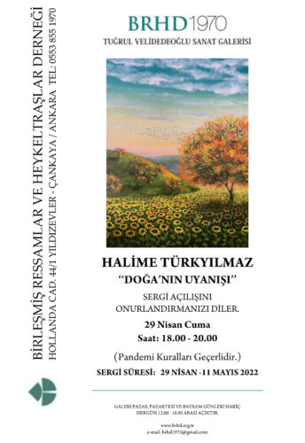 Halime Türkyılmaz “Doğanın Uyanışı” sergi afişi
