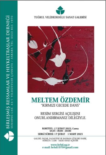 Meltem Özdemir “Kırmızı Gecede Dans” sergi afişi