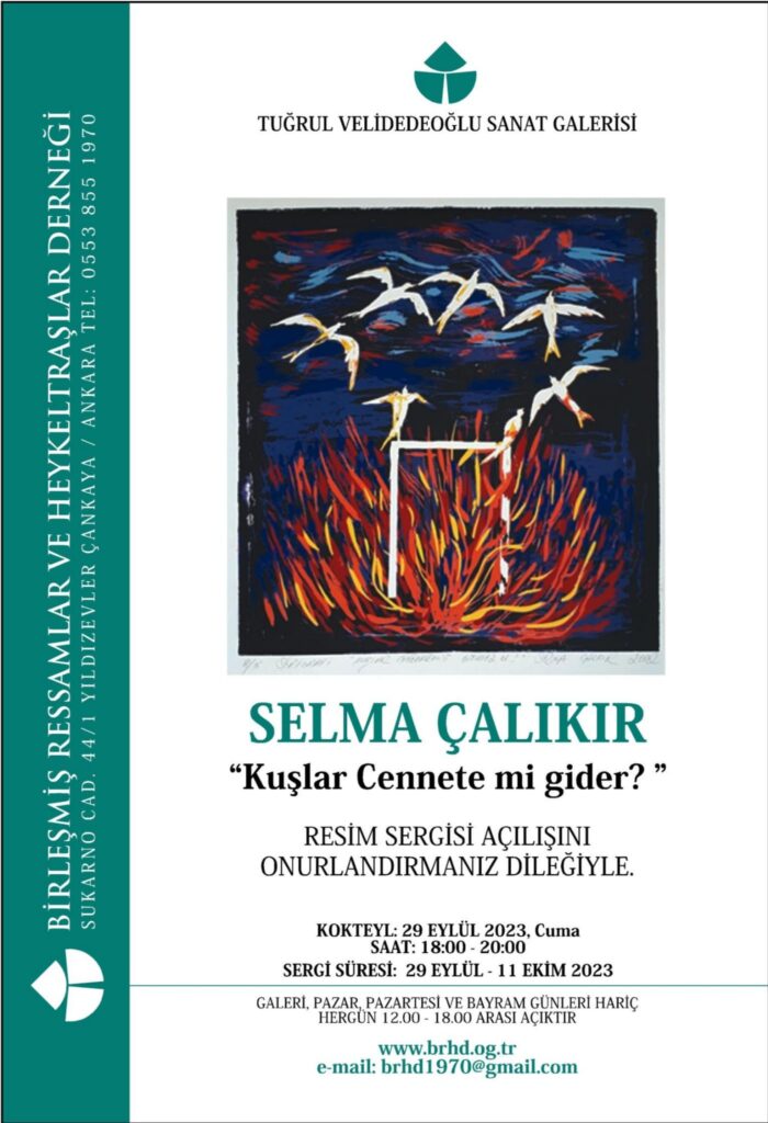 Selma Çalıkır sergi afişi