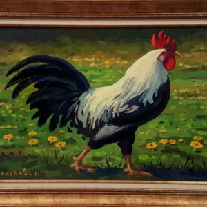 Kayhan Aybatlı 2021 KIRDA YÜRÜYEN HOROZ 50X70