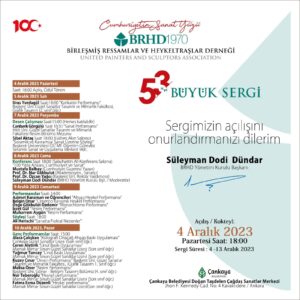 2023 53. yıl Büyük Sergi davetiye