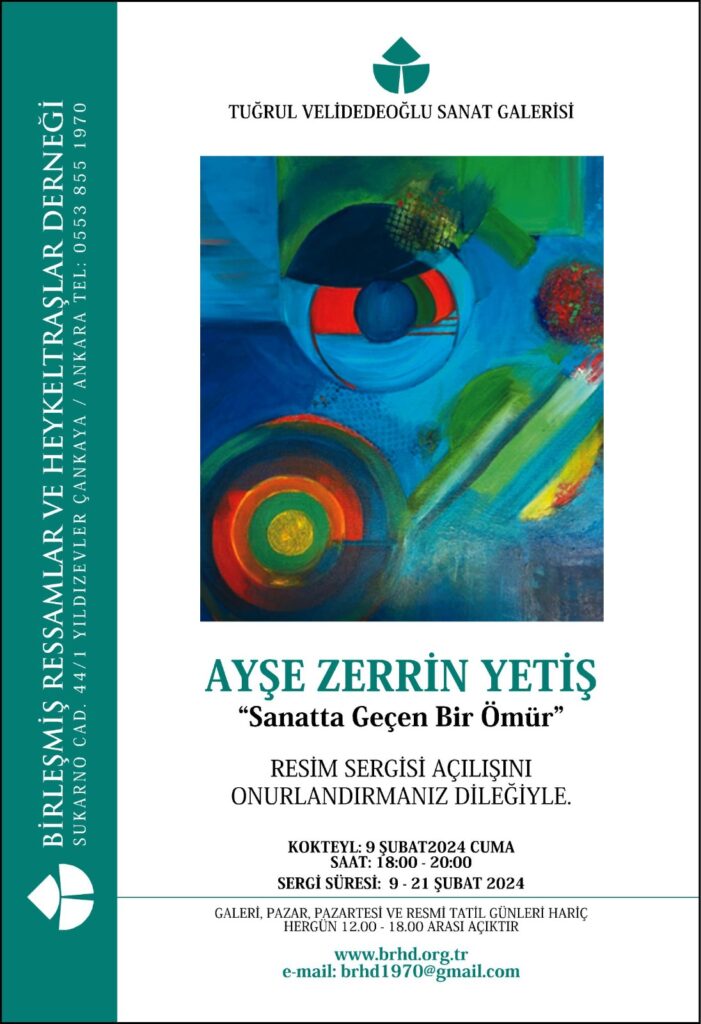 Ayşe Zerrin Yetiş brhd sergi afişi
