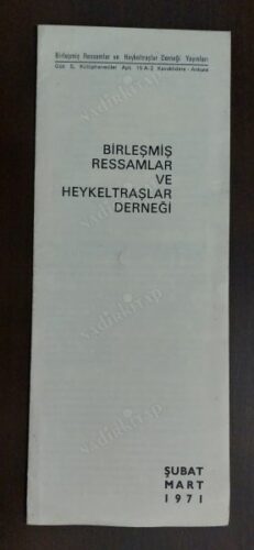 Sanat Tarihi, Birleşmiş Ressamlar ve Heykeltraşlar Derneği Çalışmalarına Ait Tanıtım Broşürü
