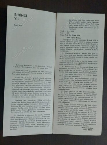 Sanat Tarihi, Birleşmiş Ressamlar ve Heykeltraşlar Derneği Çalışmalarına Ait Tanıtım Broşürü