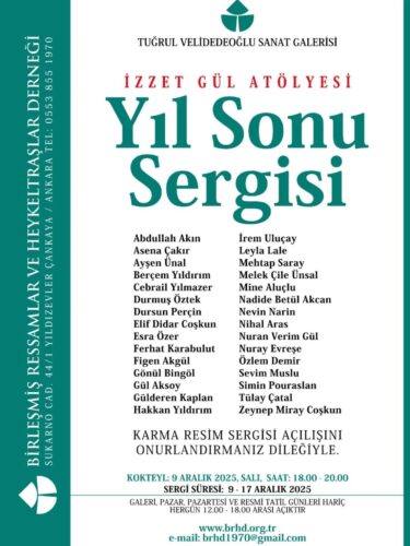 İzzet Gül Yıl Sonu Sergisi afiş